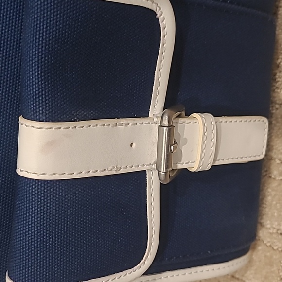 Talbots Navy Blue & White Handbag - Picture 7 of 13